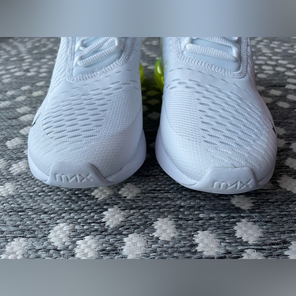 Nike Air Max 270 Big Kids Shoes White Lime green yellow Grey boys girls 7 7Y - Picture 8 of 14